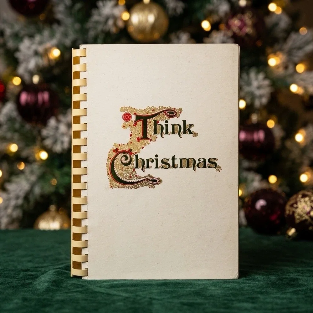 Vintage 1970s  Think Christmas Cookbook Junior League Washington DC Recipes